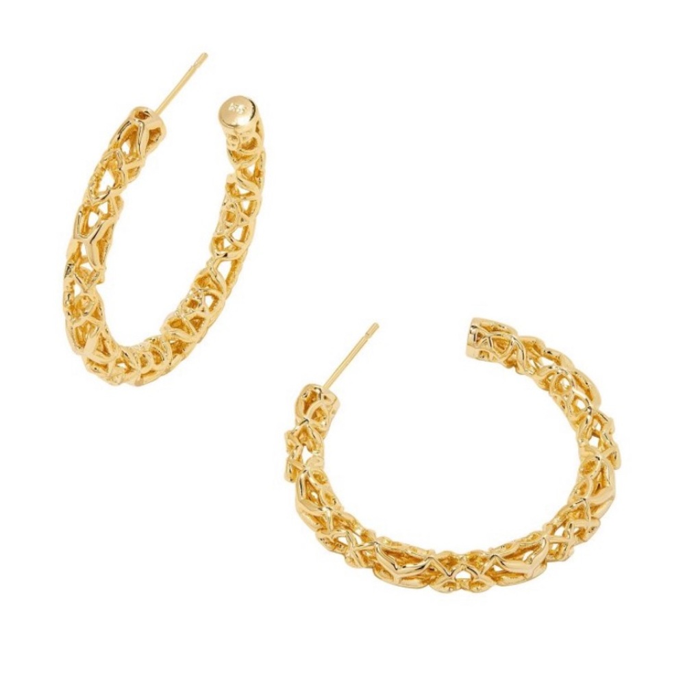 Kendra Scott Maeve 14k Gold over Brass Hoop Earrings - Gold